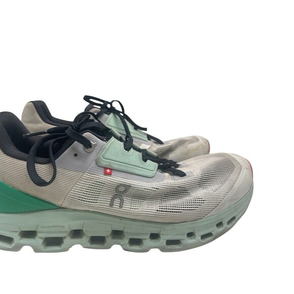 On Cloudstratus Men Size 12 Gray Green White Light Running Shoes main image 5